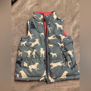 Hatley Lab Print Reversible Puffy Vest